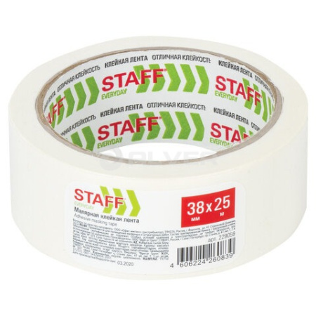 Скотч бумажный STAFF, 38мм x 25м