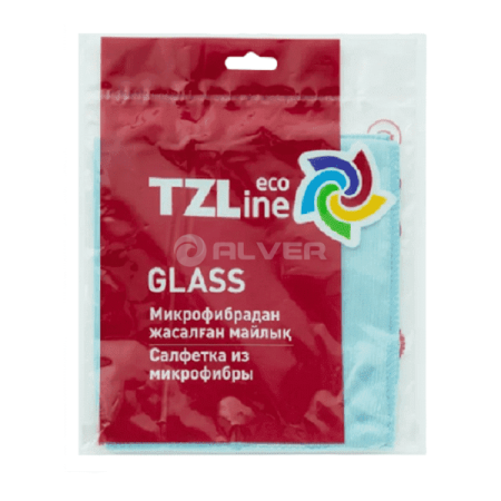 *Тряпка из микрофибры TZLine GLASS для стекла ГОЛУБАЯ (35*35см)