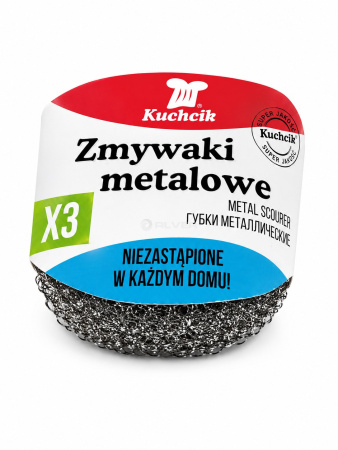 Мочалка металлическая "Kuchik" 3 шт в пач