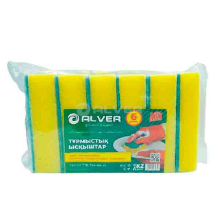Губки для посуды Alver большие 6шт 